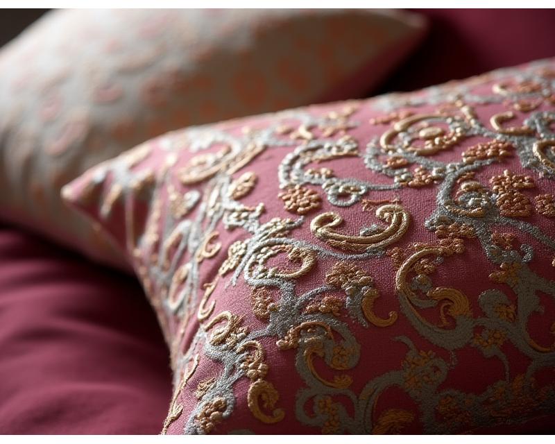 Bespoke embroidery on luxury cushions
