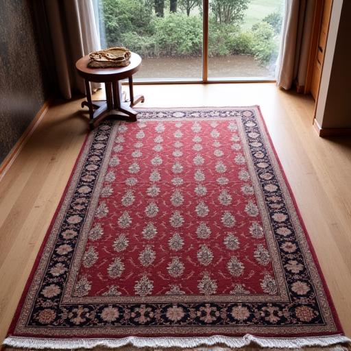 Finished heritage rug statement piece