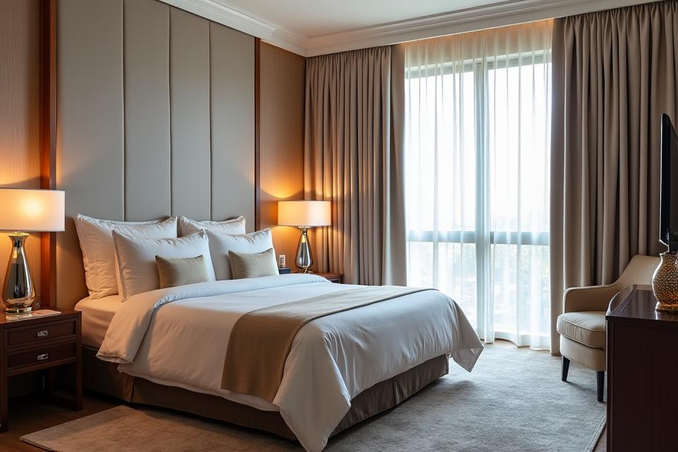 Luxury hotel textile suite