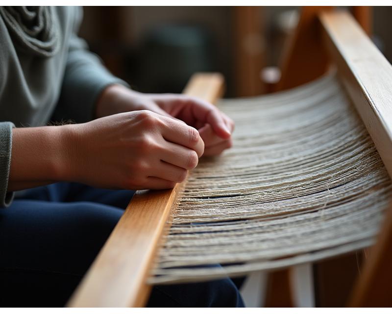 Traditional loom weaving artisan craftsmanship